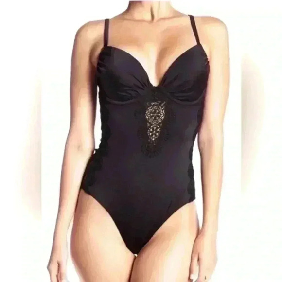 A. Che Other - A. CHE Lace Black One Piece Swimsuit Women’s Size 6